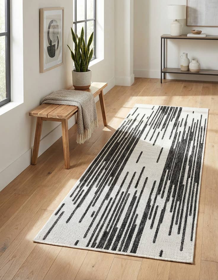 Detail image of 2' x 5' 3 Easy-Clean Modern Indoor / Outdoor Runner Rug