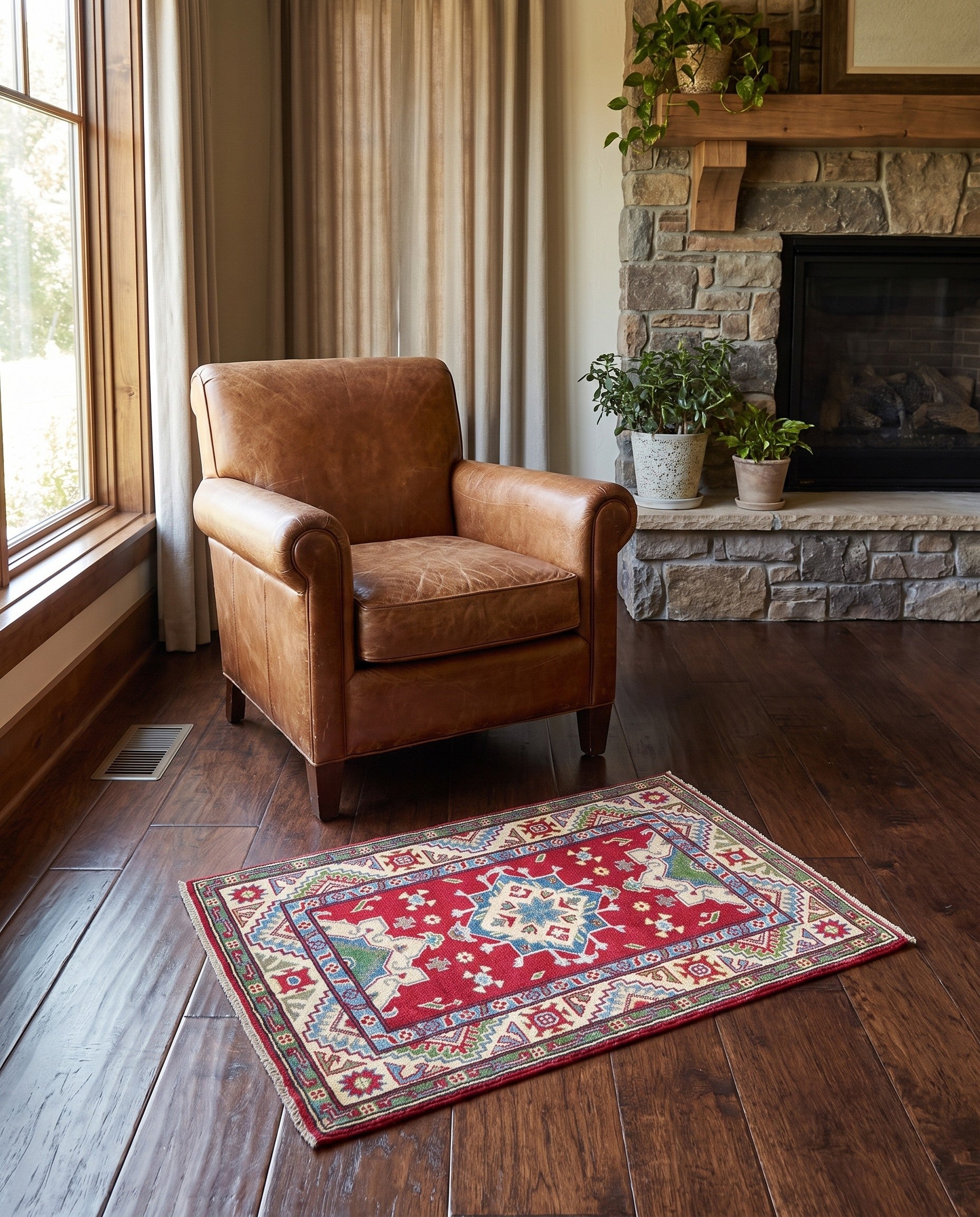2' 9 x 3' 10 Hand Knotted Kazak Rug
