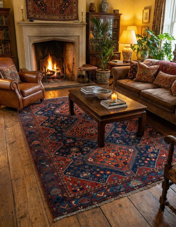 Detail image of 5' 5 x 7' Bonat Wool Rug