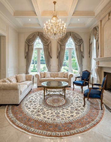 13' 9 x 13' 9 Nain Wool Round Rug