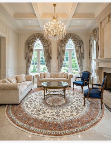 13' 9 x 13' 9 Nain Wool Round Rug
