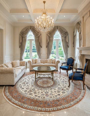 13' 9 x 13' 9 Nain Wool Round Rug