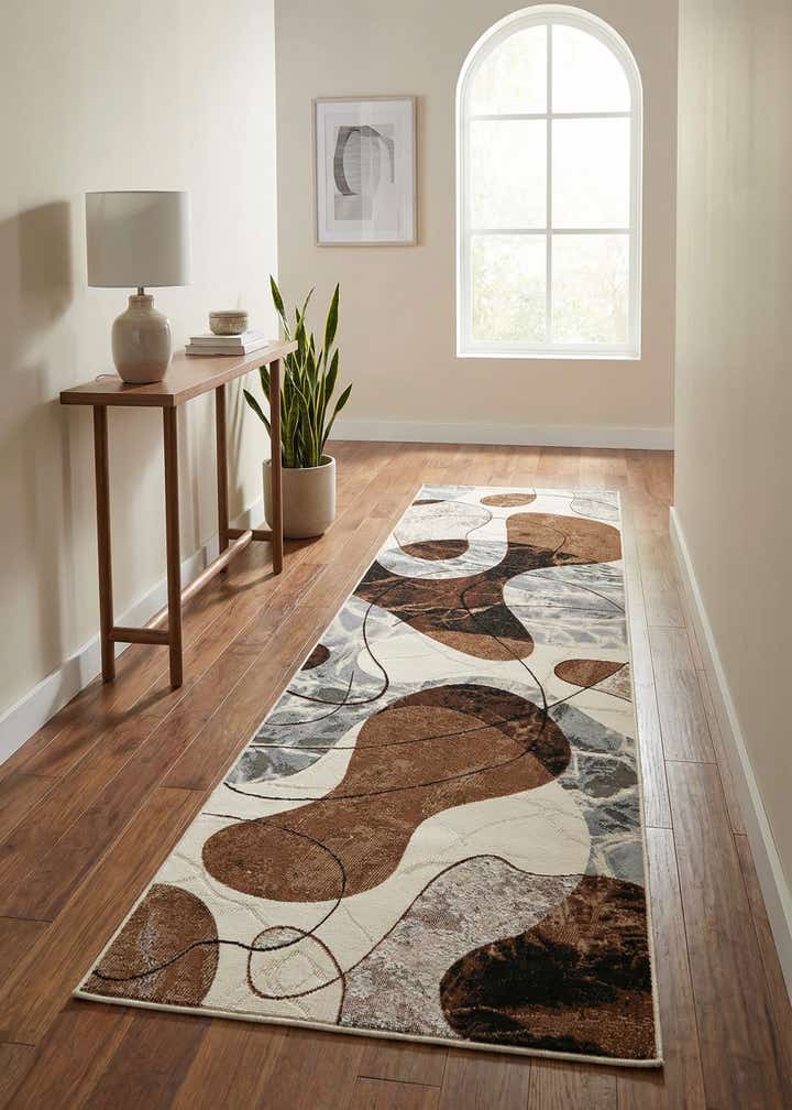 2' 7 x 10' Easy-Clean Modern Indoor / Outdoor Runner Rug