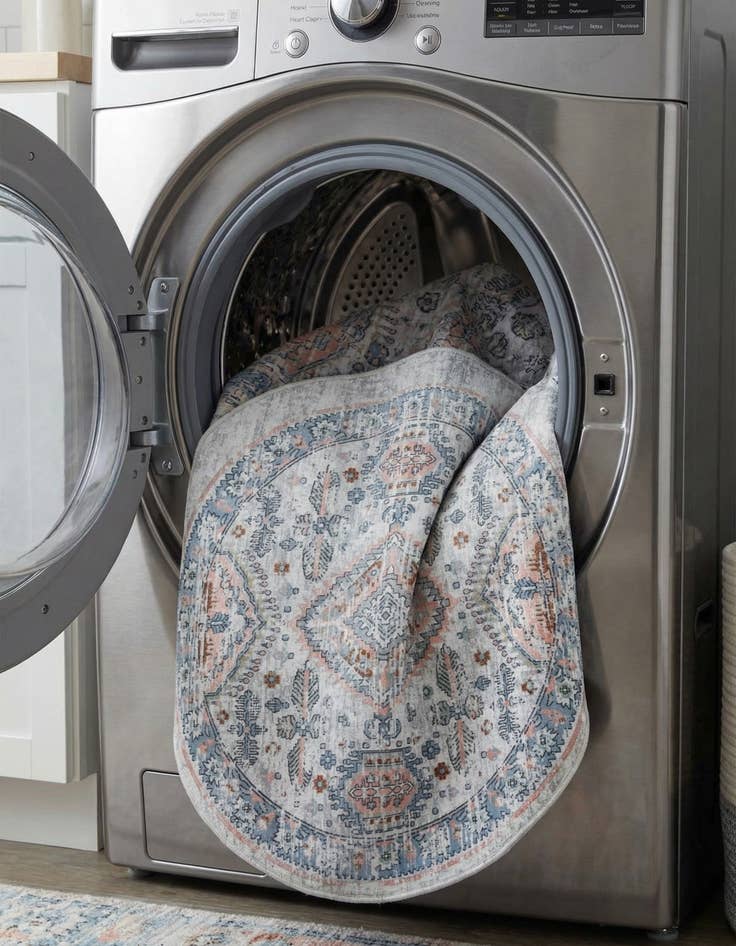 Detail image of  7' 10 x 7' 10 Kamala Washable Round Rug