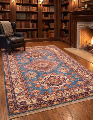4' x 5' 10 Hand Knotted Kazak Rug