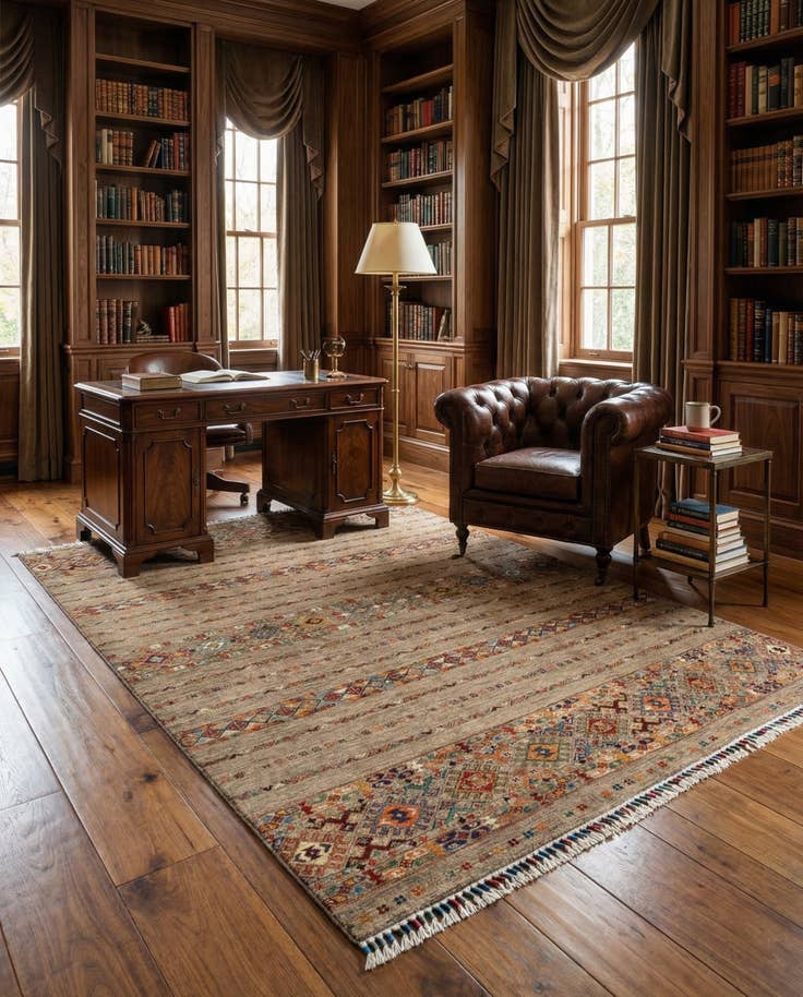 Detail image of 5' 9 x 7' Torkman Rug