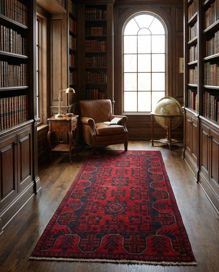 2' 8 x 6' 5 Hand Knotted Khal Mohammadi Wool Runner Rug