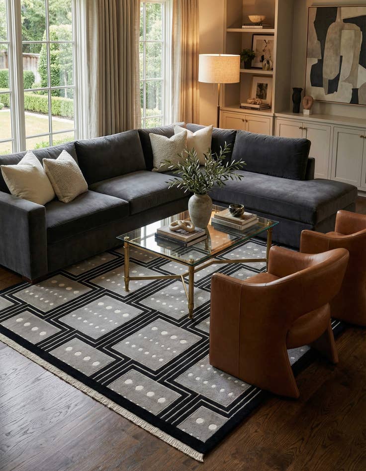 Detail image of 8' 2 x 11' 7  Hand Knotted Darya Wool Rug