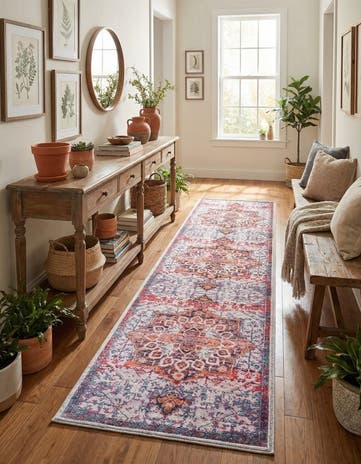 2' x 9' 10 Washable Francesca Runner Rug
