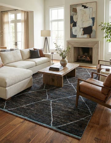 8' 8 x 13' 2 Hand Knotted Moroccan Wool Rug