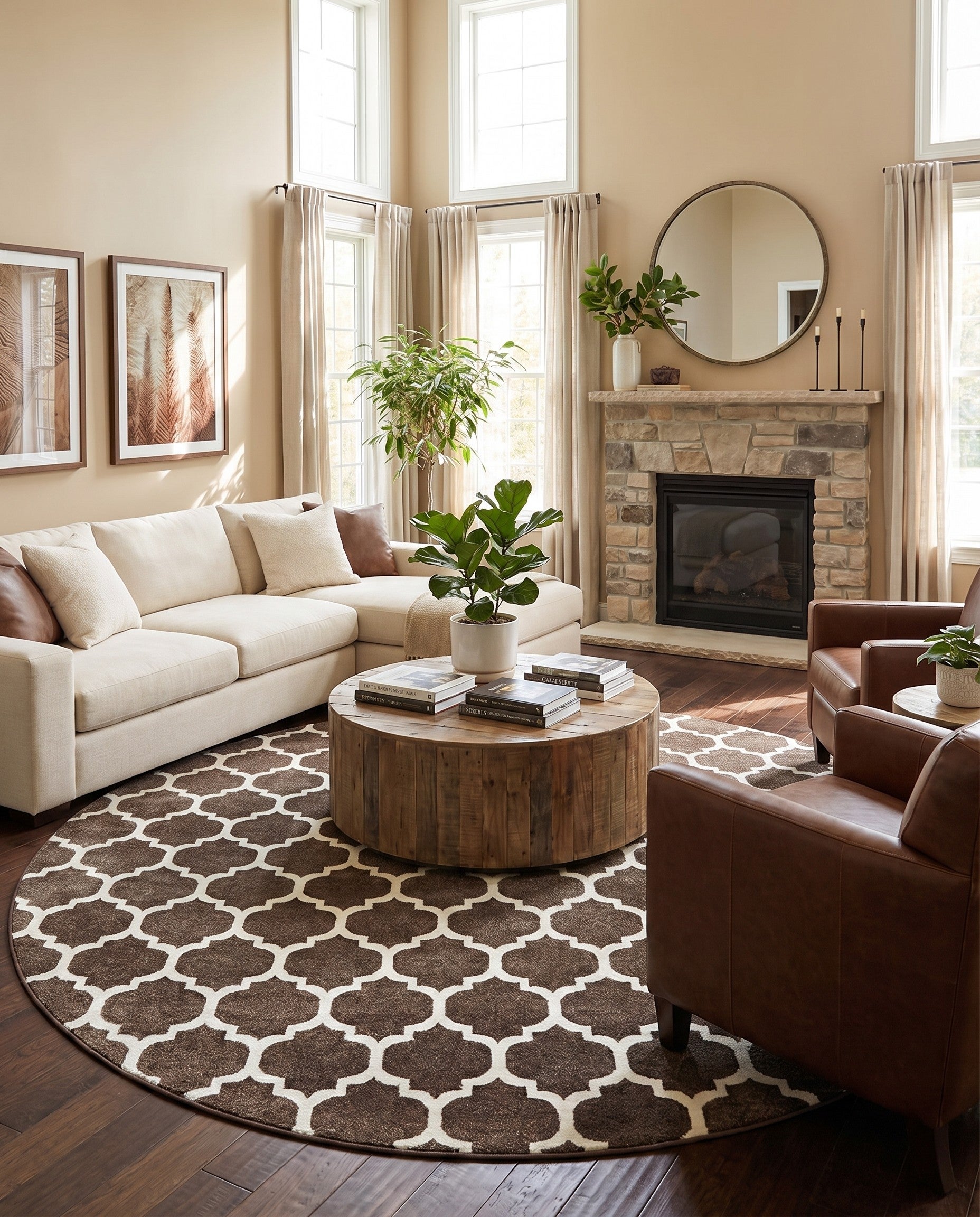 12' 2 x 12' 2 Lattice Round Rug