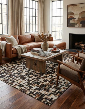 5' x 7' 11 Cowhide - Patchwork Rug