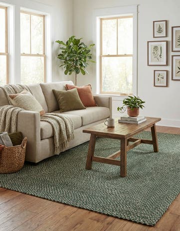 6' 1 x 9' Handmade Tweed Braided Jute Rug