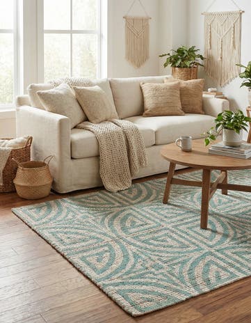 4' 1 x 6' 1 Hand Woven Chenille Jute Rug
