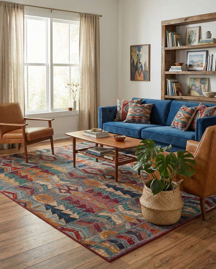 9' x 12' Easy-Clean Modern Indoor / Outdoor Rug