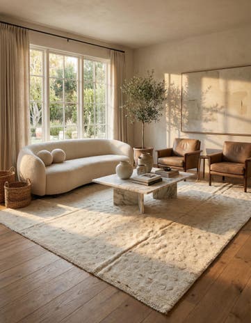 8' 1 x 10' 3 Hand Knotted Moroccan Wool Rug