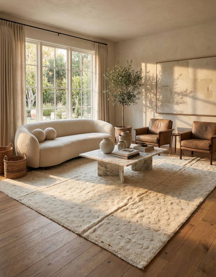 Detail image of 8' 1 x 10' 3  Hand Knotted Moroccan Wool Rug