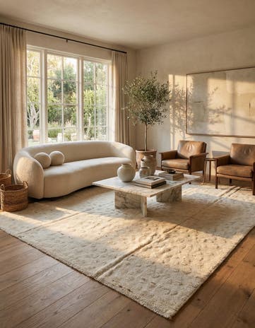 8' 1 x 10' 3 Hand Knotted Moroccan Wool Rug