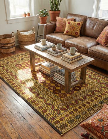 4' x 6' Hand Woven Kilim Afghan Wool Rug