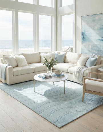 6' 7 x 9' 8 Hand Knotted Darya Wool Rug