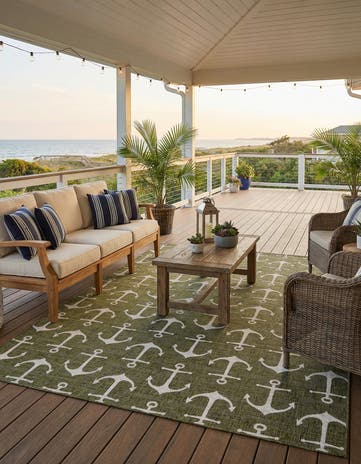 10' x 14' Easy-Clean Coastal Indoor / Outdoor Rug