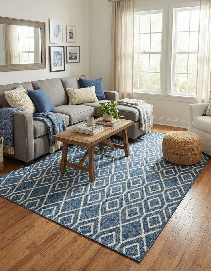 Detail image of 6' x 9' Easy-Clean Jill Zarin Turks and Caicos Indoor / Outdoor Rug