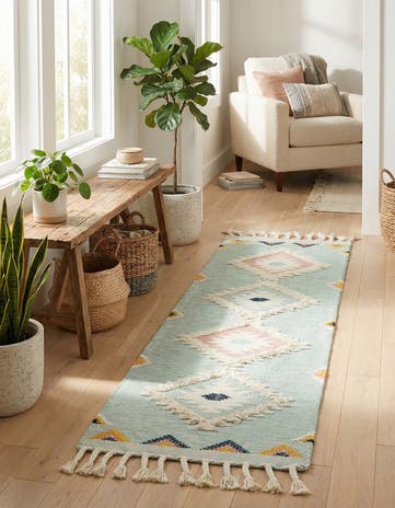 2' 7 x 10' Hand Woven Arizona Wool Runner Rug