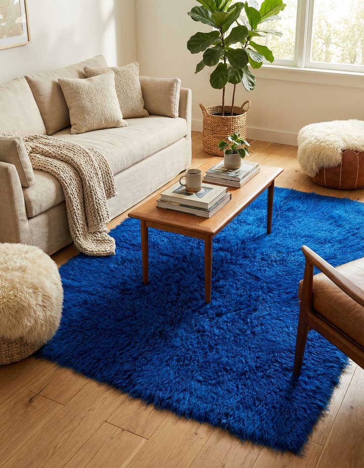 Detail image of 5' 1 x 6' 7  Hand Knotted Moroccan Wool Rug