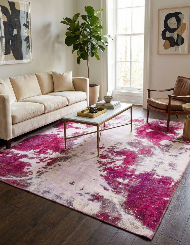 Detail image of 6' 9 x 6' 10  Hand Knotted Ultra Vintage Persian Wool Square Rug