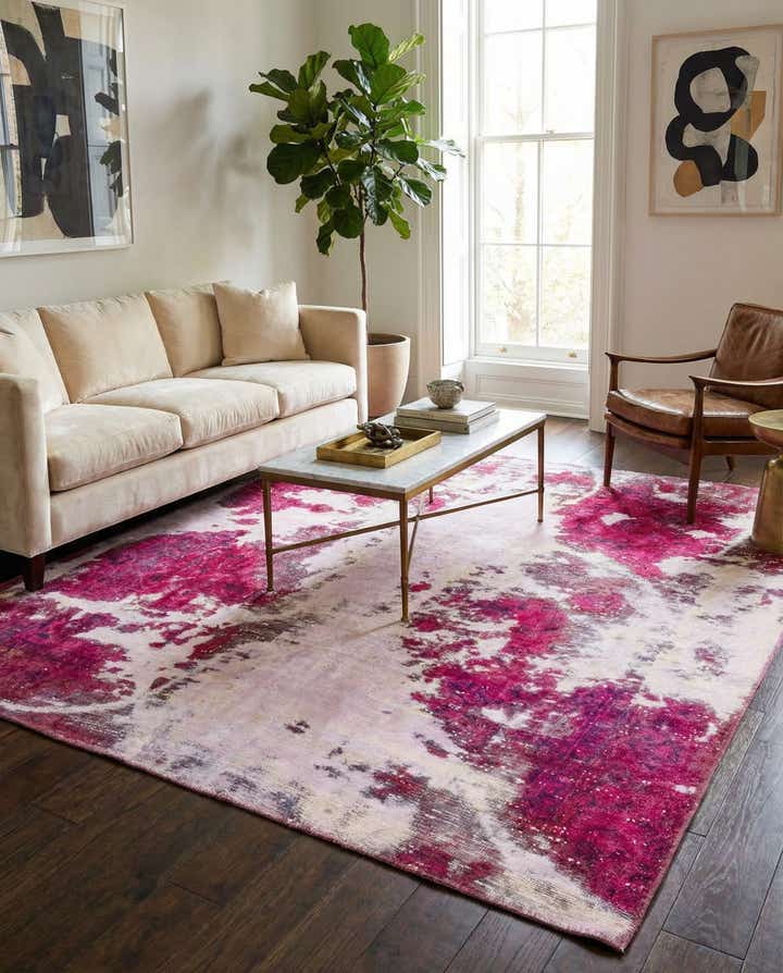 6' 9 x 6' 10 Hand Knotted Ultra Vintage Persian Wool Square Rug