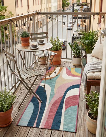 2' x 5' Easy-Clean Modern Indoor / Outdoor Runner Rug