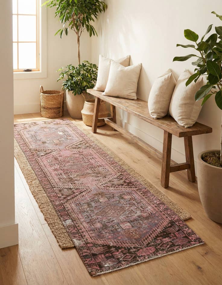 Detail image of 2' 5 x 9' 4  Hand Knotted Ultra Vintage Persian Wool Runner Rug