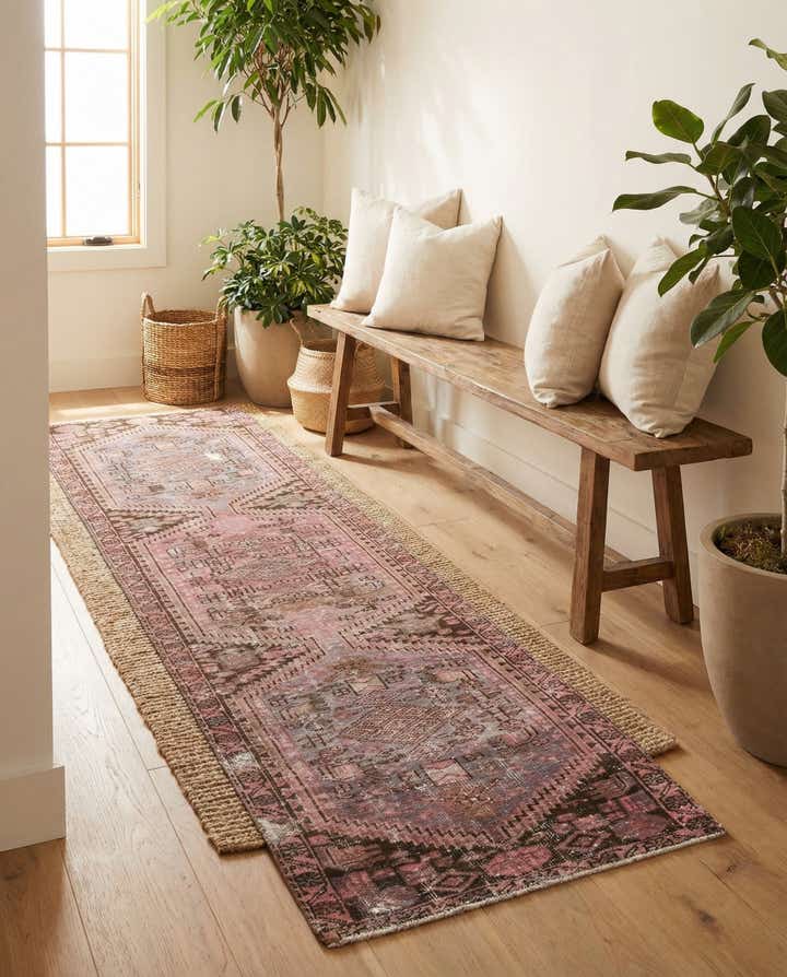 2' 5 x 9' 4 Hand Knotted Ultra Vintage Persian Wool Runner Rug