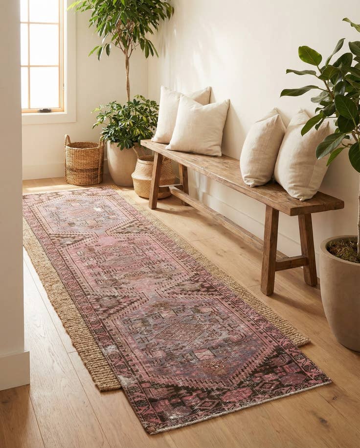 Detail image of 2' 5 x 9' 4 Hand Knotted Ultra Vintage Persian Wool Runner Rug