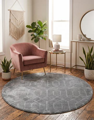 5' 3 x 5' 3 Marilyn Monroe™ Glam Trellis Round Rug