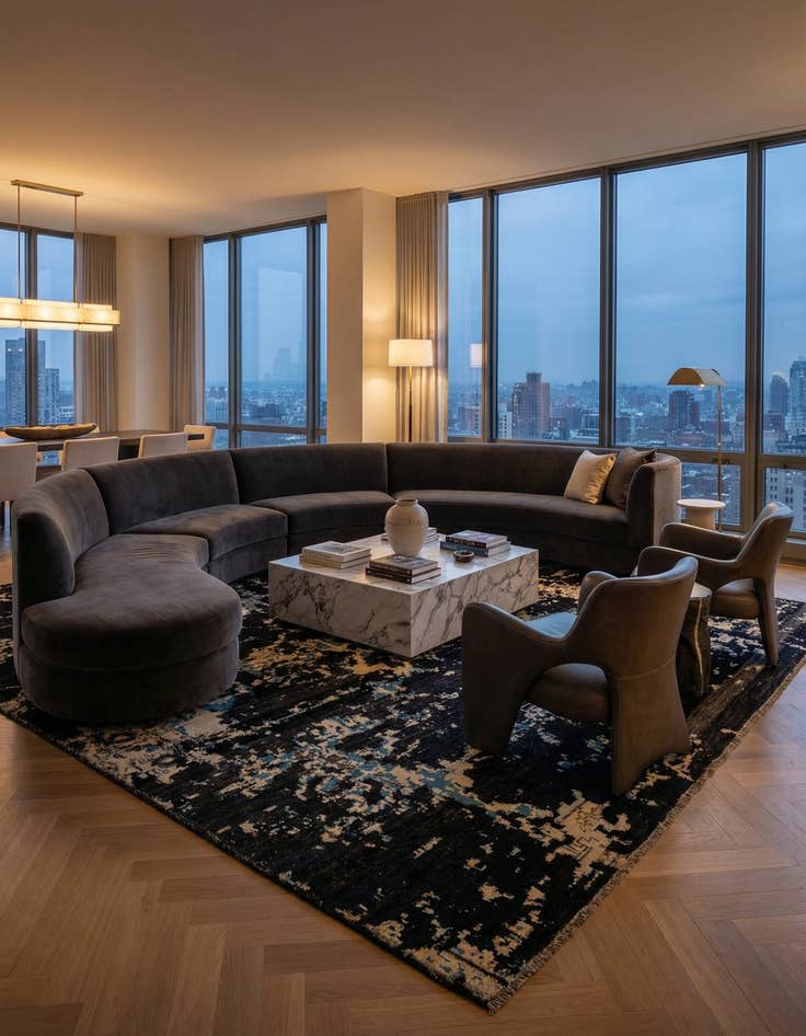 Detail image of 10' 2 x 14' 1  Hand Knotted Darya Wool Rug