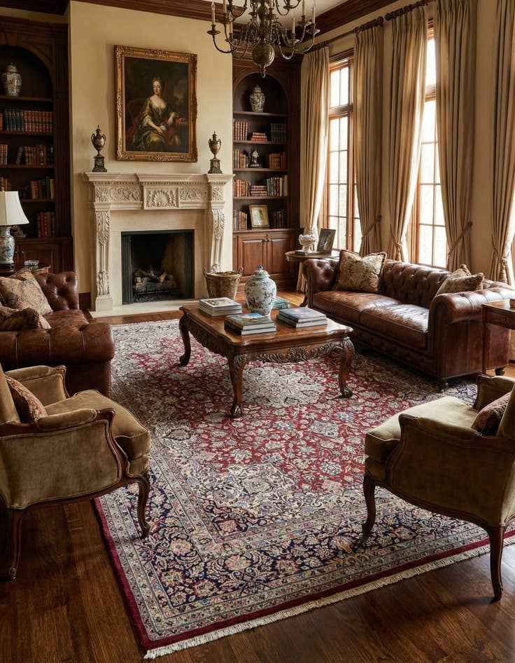 Detail image of 9' 9 x 12' 11 Hand Knotted Kerman Persian Wool Rug