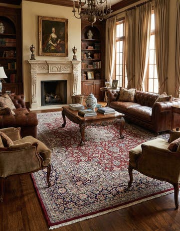 9' 9 x 12' 11 Hand Knotted Kerman Persian Wool Rug