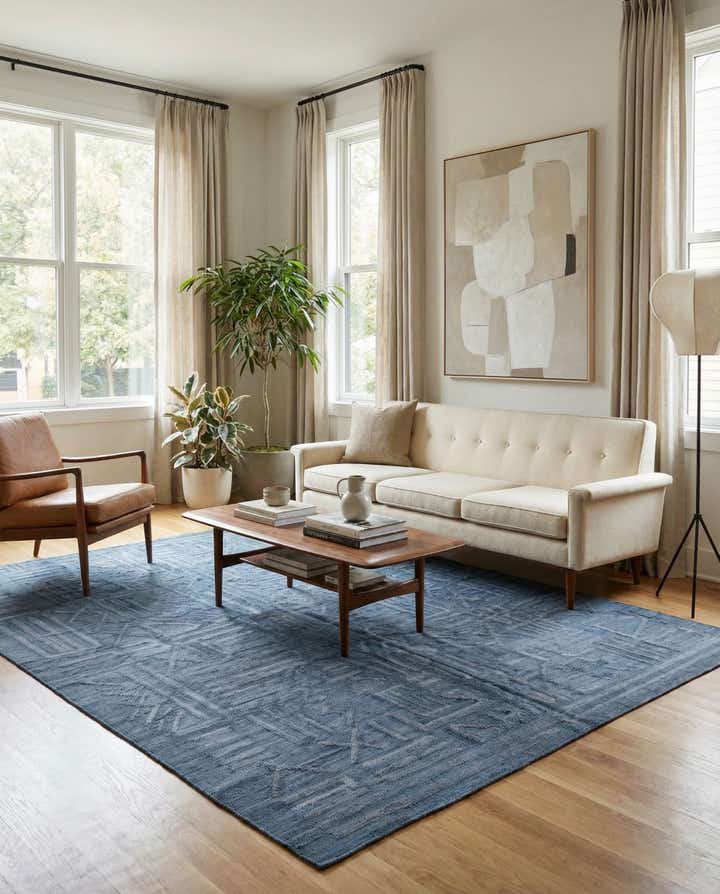 6' x 7' 9 Hand Woven Kilim Modern Wool Rug