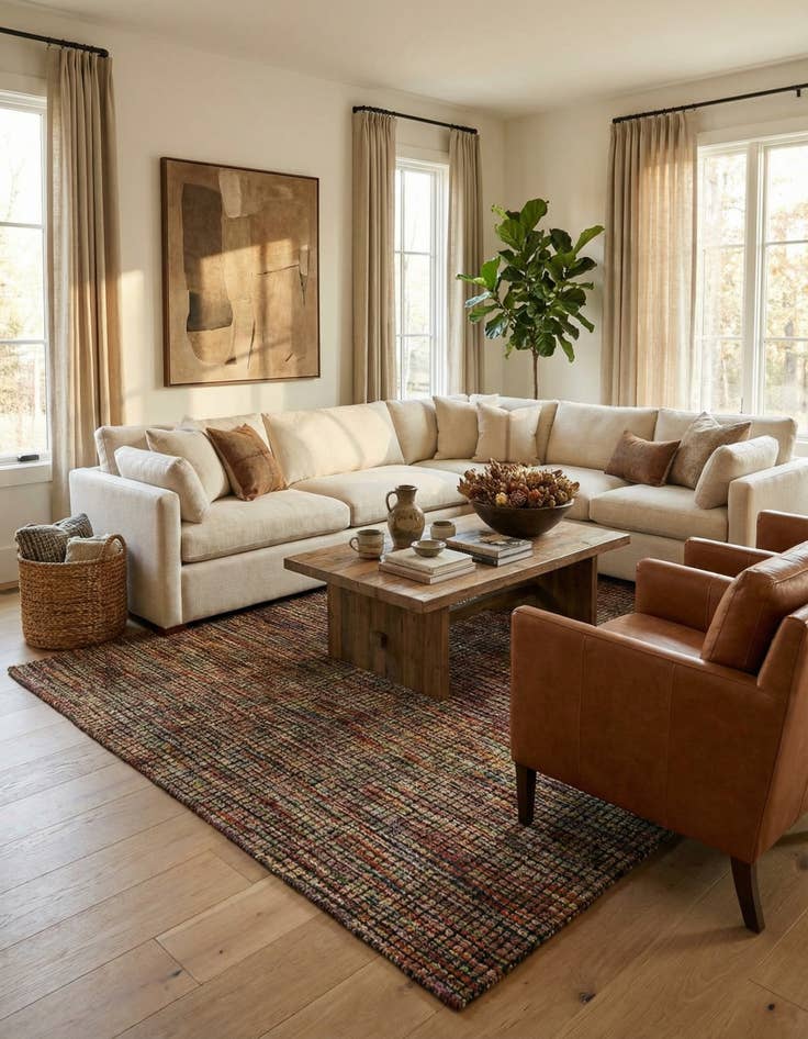 Detail image of  5' 4 x 8' 7  Hand Knotted Darya Wool Rug