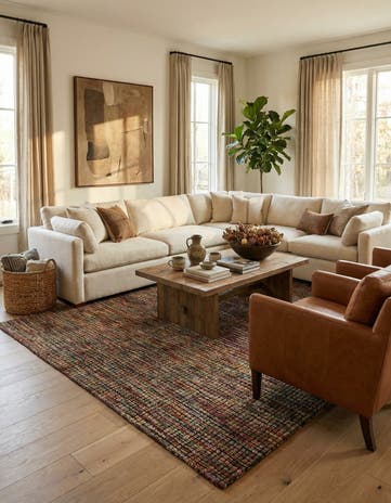 5' 4 x 8' 7 Hand Knotted Darya Wool Rug