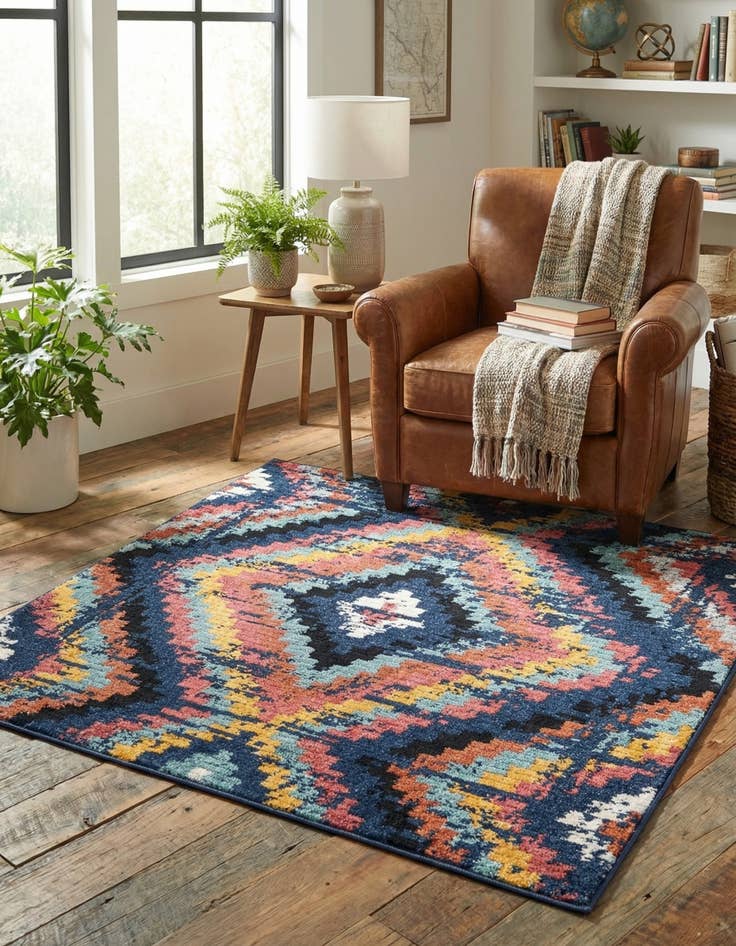 Detail image of 5' 3 x 5' 3 Tagine Square Rug