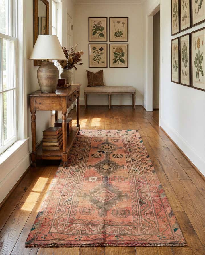 4' 3 x 8' 4 Hand Knotted Meshkin Persian Wool Runner Rug