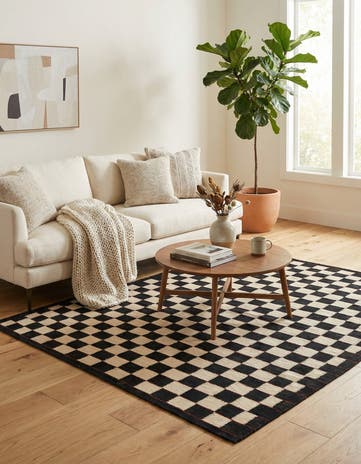 5' 3 x 6' 3 Hand Woven Kilim Modern Wool Rug