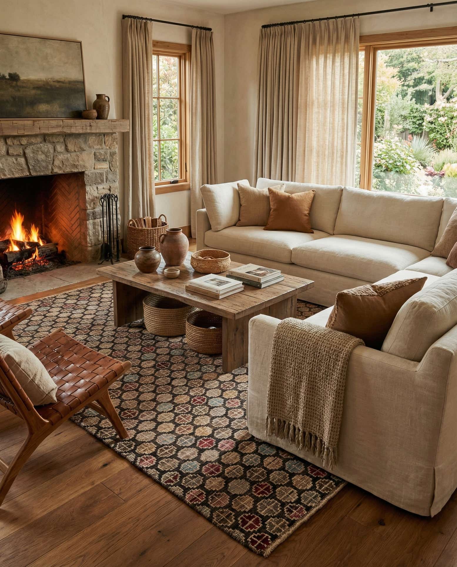 6' x 9' 1 Hand Knotted Darya Wool Rug