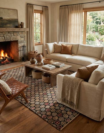 6' x 9' 1 Hand Knotted Darya Wool Rug