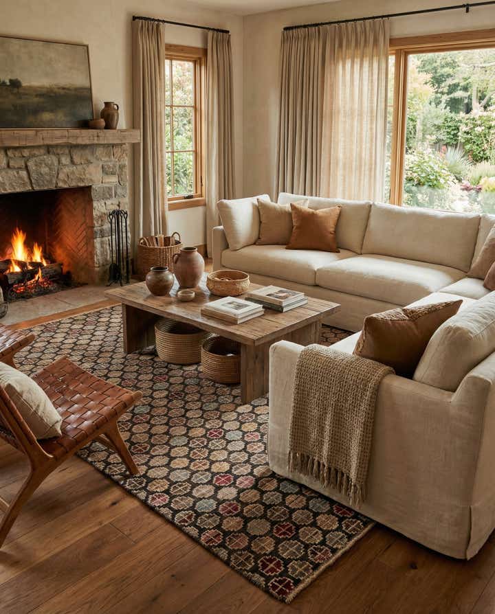 6' x 9' 1 Hand Knotted Darya Wool Rug