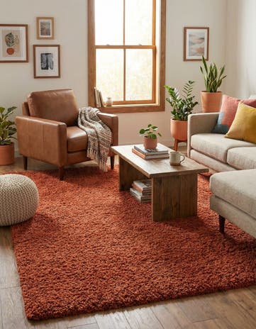 7' x 10' Solid Shag Rug