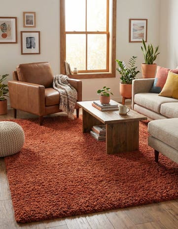 7' x 10' Solid Shag Rug