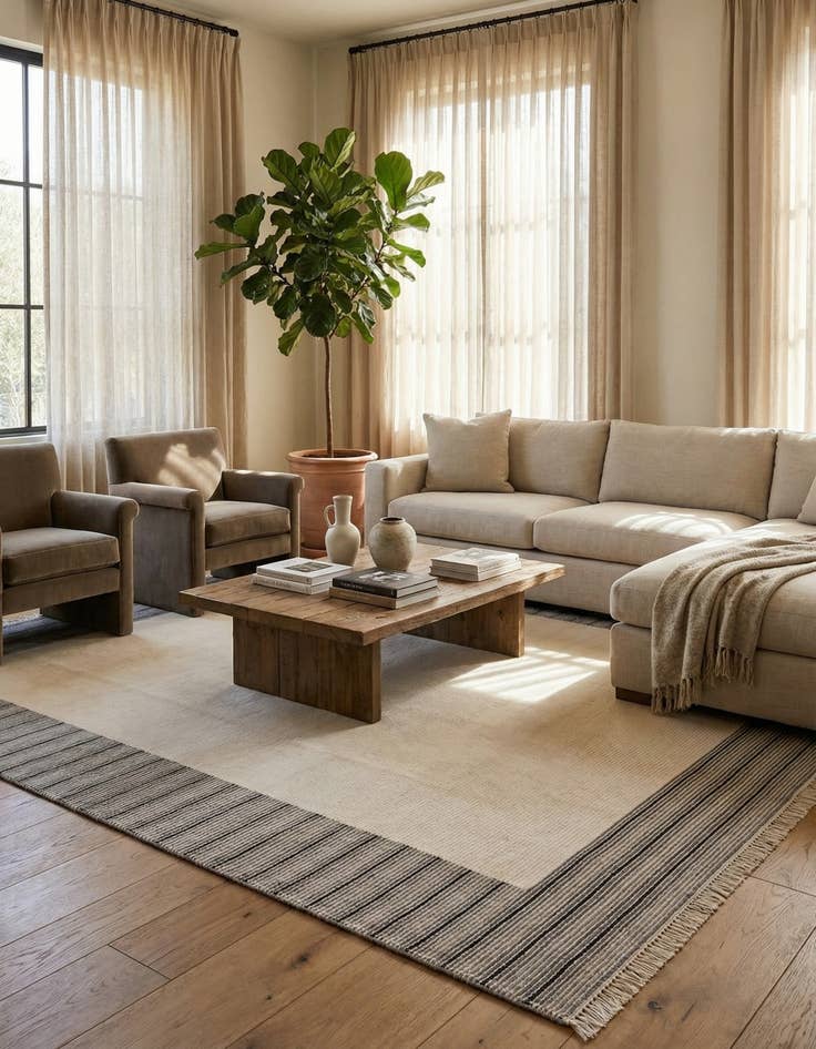 Detail image of  7' 10 x 9' 9  Hand Knotted Darya Wool Rug